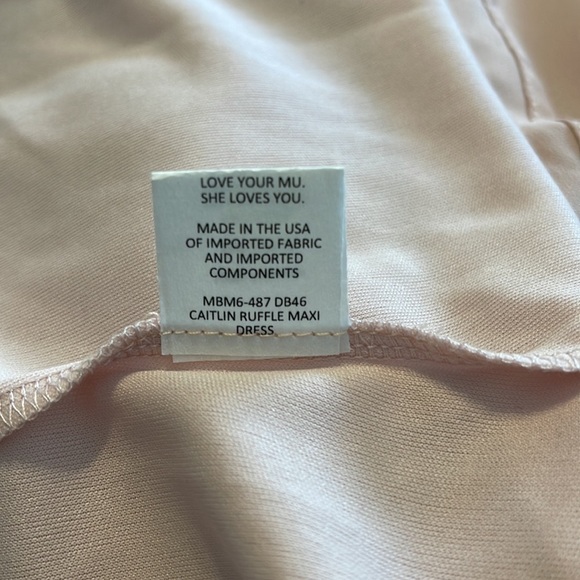 Show Me Your Mumu Caitlin Ruffle Maxi Dress in Dusty Blush Crisp size Large NWT* - Picture 8 of 12